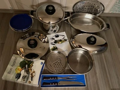 AMC Set, 8 L Topf, Schnellkochtopfdeckel, ovaler Bräter+TOP! Induktion  geiegnet - Bild 1 von 4