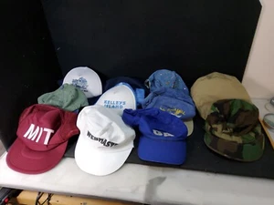 11 Hats Baseball Caps Army military Kelley Island MIT webmaster uss shamal  - Picture 1 of 11