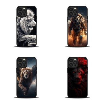 Funda anticolisión para iPhone 11 12 13 14 15 Max Pro macho león cielo humo Foto 1 de 4