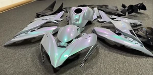 Chameleon Gray Green Purple Fairing +Tank Cover for Kawasaki Ninja 650 2017-2019 - Foto 1 di 18