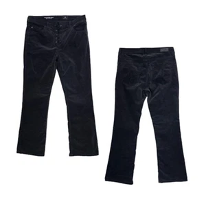 AG Adriano Goldschmied Jodi Crop Flare Lace Up Pants Sz 27 Velvet Dark Gray EUC - Picture 1 of 16