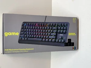 Onn Mechanical Gaming Keyboard -USB Compact |Tenkeyless (TKL) Design NIB - Picture 1 of 4