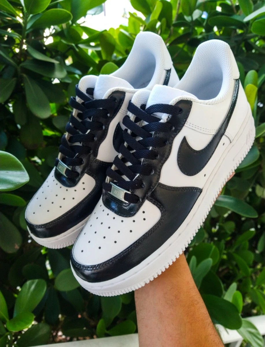 Nike Air Force 1 07 Womens Panda White Black Custom Multi Size