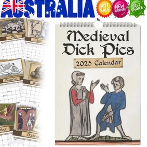 Medieval Dick Pics 2025 Calendar, Strange Medieval Dick Wall Calendar - Picture 1 of 11