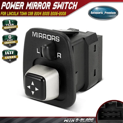 Power Outside Mirror Switch w/ 8-Blade for Lincoln Town Car 2004 2005 2006-2008 - Изображение 1 из 4