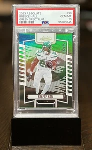 Breece Hall 2023 Panini Absolute Green Spectrum /25 New York Jets PSA 10 POP 1 - Bild 1 von 2