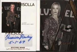 Libro de historia hoja 2024 cultura pop lista A bronce Priscilla Presley autografiado - Imagen 1 de 12