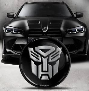 Compatible with BMW Emblem 82mm / 74mm Front Hood Rear Trunk Badge Tuning Black - Picture 1 of 20