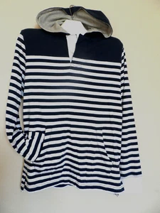 Felpa con cappuccio uomo Mossimo 100% cotone leggera a righe, taglia M - Foto 1 di 6