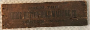 The Reece Corporation Boston Massachusetts Wooden Box Side Original - Picture 1 of 2