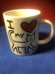 Katzentasse: I Love my Cat Mary Ellis Vintage Keramik unbenutzt - Bild 1 von 4