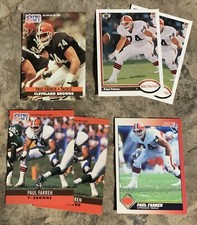 Paul Farren Football Cards. Cleveland Browns. 