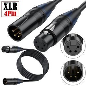4pin Male to Female 4-Pin XLR4 Cable For Power Supply Battery Adapter for VL150