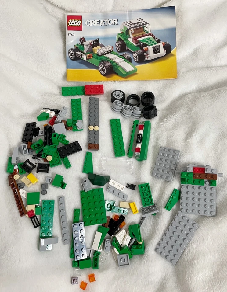 LEGO Creator 6743, уличный спидер и автомобиль отдельные кирпичики / книга, не полный набор - Изображение 1 из 1