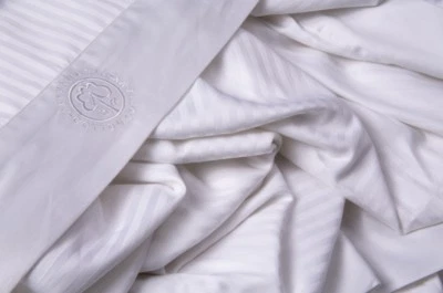 Luxury Egyptian Cotton Duvet + Pillowcase Set - 500 TC-Stripe /Sateen CLEARANCE