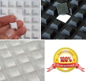 CLEAR, BLACK or WHITE ~ 3M RUBBER FEET Stoppers BUMPONS ~ 13mm x 13mm x 6mm high - Picture 1 of 9