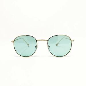 Pif wear Ring 2 - Gold metal sunglasses with green lenses 50% unisex 092-2