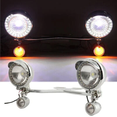 Passing Turn Signal Spot Light Bar Fit For Honda Shadow ACE Aero VT 750 1100 VLX - Image 1 of 4