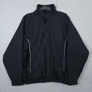 FootJoy Jacket Mens Small Black DryJoys Rain Wind Golf Pullover Half Zip - Picture 1 of 9