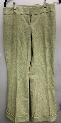 Pantalones de vestir Bebe verde mezcla de lana poliéster talla 6 Foto 1 de 4