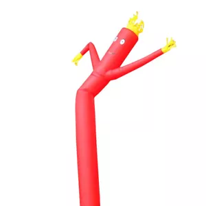 Tubo inflable publicitario hombre 18 pies rojo inflable ondulado mosca chico sin soplador - Imagen 1 de 1