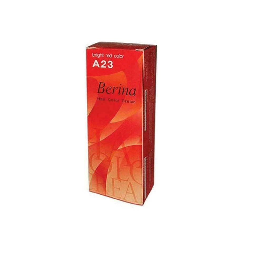Berina Color de Cabello Crema A23 Rojo Brillante 60 ml Tinte de Cabello Moda Súper Permanente Foto 1 de 1