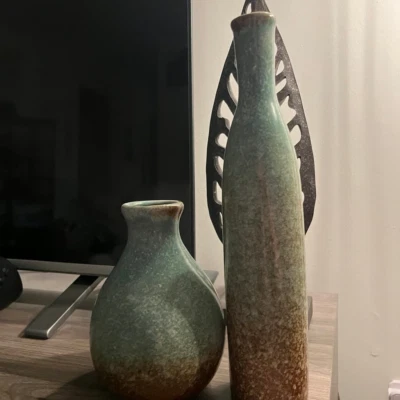 Juego de 2 - Jarrón Decoración Hogar Cerámica, Arte Moderno Multicolor Foto 1 de 2