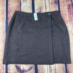 LL Bean Rock Damen 16 braun Wickel Wolle Lammwolle Vintage 2000er Neu USA Deadstock - Bild 1 von 7