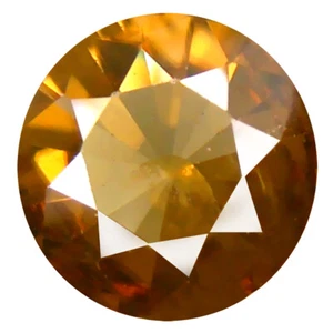 1,97 ct Erstaunlicher 8 mm Runde Form Unbeheizt Bräunlich Gelb Zirkon Edelstein - Bild 1 von 1