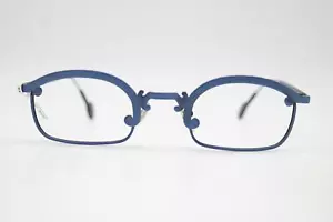 Vintage Brille L.A. Eyeworks ASLAN 422 Blau Oval Brillengestell eyeglasses - Picture 1 of 6