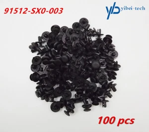 100 xFender Liner Clips Push Retainer For Honda Civic Accord Acura 91512-SXO-003 - Picture 1 of 6
