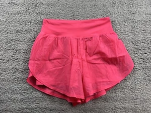 All in Motion Women's Size Small High Rise Woven 2 in 1 Run Shorts 3" Coral Pink - Picture 1 of 8