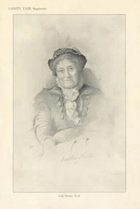 VANITY FAIR SPY CARTOON Lady Dorothy Nevill. Ladies. By WHO 1908 old print - Picture 1 of 2