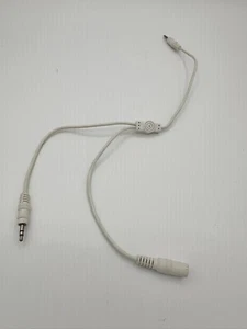 White Audio 3.5mm TRS Male Splitter to Audio TRS Male and Female Cable - Picture 1 of 1
