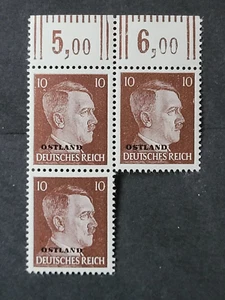 Nazi Occupation of the East - Ostland - 10pf block of 3 - Mi 19 MNH (**) - Picture 1 of 1