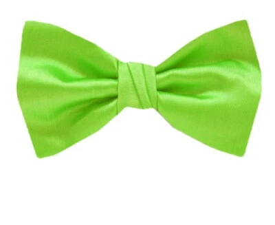 Pajarita para hombre grande y alta verde neón lisa XL con corbata automática bodas Foto 1 de 2