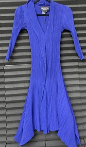 Terramina Collection New York Blue Dress Stretch Size Large 3/4 Sleeve - Picture 1 of 13