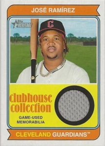 2023 Topps Heritage Clubhouse Collection Jersey Relic CCR Jose Ramirez Guardians - Picture 1 of 1