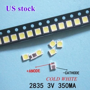 100pcs 3528 2835 3V Lamp Beads for LED TV Backlight Strip Bar,Repair TV - Picture 1 of 2