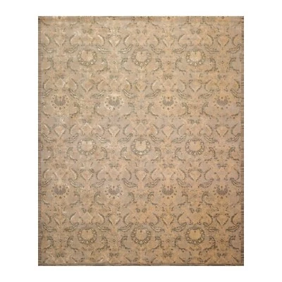 Alfombra oriental de lana y seda de diseño Nourison de 7'8"x9'10" gris Foto 1 de 4