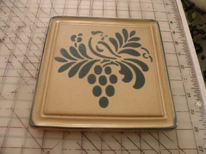 Pfaltzgraff FOLK ART 615 Footed Square Trivet 7-1/2” - Picture 1 of 3