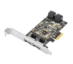 SIIG DP SATA 6Gb/s 4-Port Hybrid PCIe (SC-SA0R11-S1)