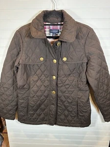 Lands End - Chaqueta acolchada de 5 botones para mujer azul marino talla pequeña 6/8 nueva - Imagen 1 de 4