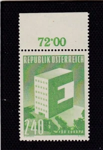 AUSTRIA #637 MNH GIANT "E" ON MAP IDEA OF A UNITED EUROPE - Picture 1 of 1