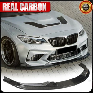 Fit For BMW F87 M2C Competition 2018-2020 Carbon Fiber Front Bumper Lip Spoiler - Picture 1 of 12
