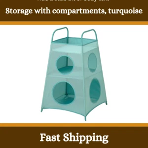 IKEA TIGERFINK Kids Storage Organiser – Turquoise, Storage Box Storage Container - Picture 1 of 4