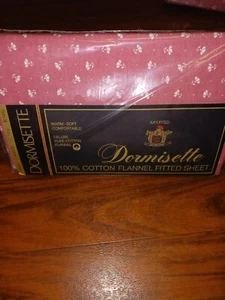 Vintage Rare Dormisette Deluxe Cotton Flannel Twin Sheet New (Made West Germany) - Picture 1 of 14