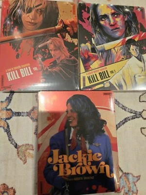 KILL BILL Vol. 1 + Vol. 2 JACKIE BROWN 4K UHD Steelbook Blu-ray Digital NEW!! - Image 1 of 4