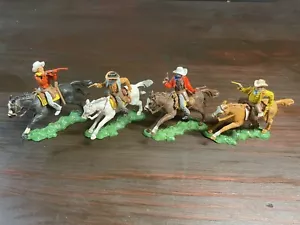 BRITAINS HERALD Swoppets - Mounted Cowboys - Wild West - 1960/70s - Picture 1 of 1