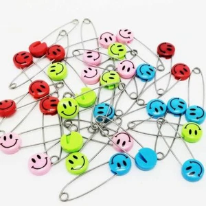 50PCS Safety Pins Child Proof Safety Pin, Candy-Color- Smile Cute Baby Safe P... - Picture 1 of 8